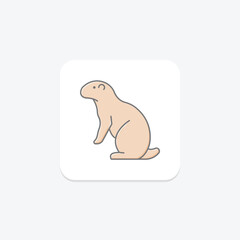 Prairie Dog, vector, pixel perfect, illustrator file