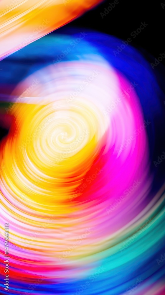 Poster vibrant swirling patterns of colorful light creating abstract background for creative design project