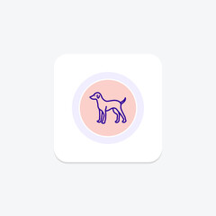 Fototapeta premium Dog, vector, pixel perfect, illustrator file
