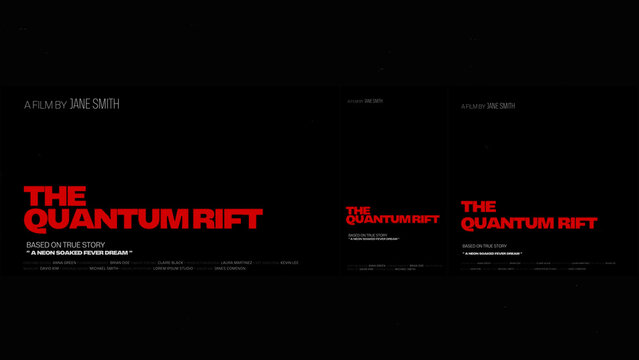 Cinematic Film Title Card, Movie Poster Typography Overlay 129 | Fully Modular Editable Layouts & Easy Text Animator Control to Create Custom Text Animations Without KeyFrames 