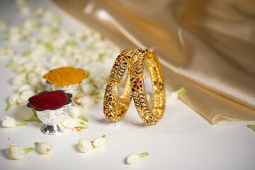 wedding bangle on a white background