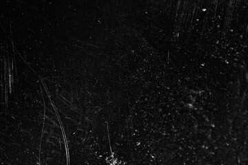 Black background scratches and noise, overlay full screen scuffs on the surface aged abstract backdrop