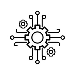 Obraz premium Machine Learning Model Icon