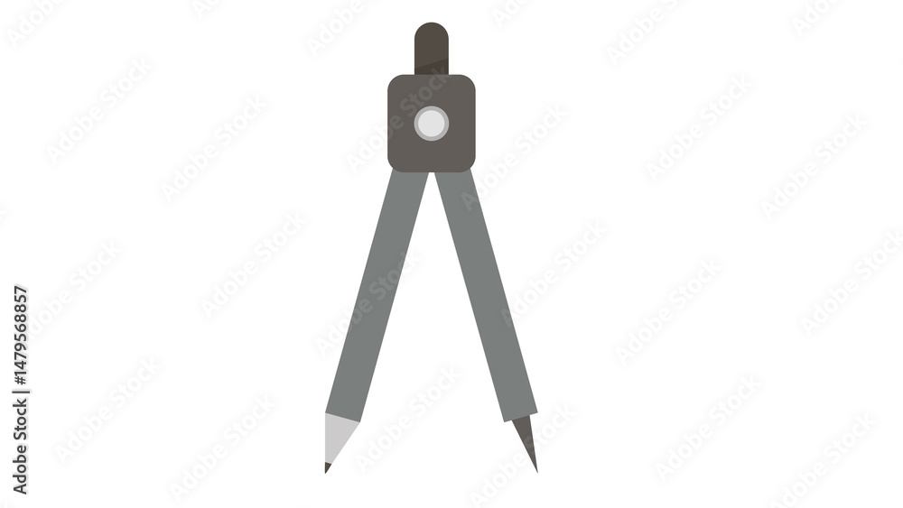 Poster precise drawing tool elegant design timeless classic geometry instrument perfect for projects