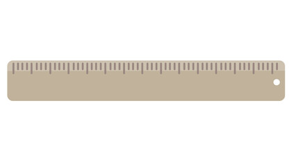 Beige Ruler Perfect Measurement Tool Essential School Supplies Office Stationery Design Element