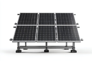 solar panel for producing clean energy on white background