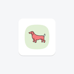 Dachshund, vector, pixel perfect, illustrator file