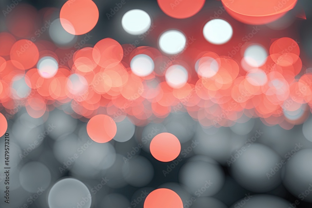 Poster stylish coral and grey bokeh light design with soft motion blur for a modern office environment
