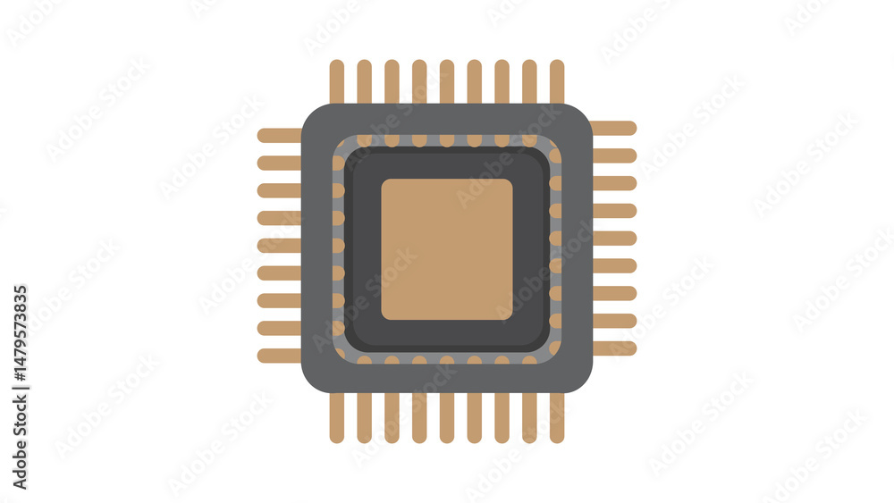 Poster powerful microchip technology future innovation design