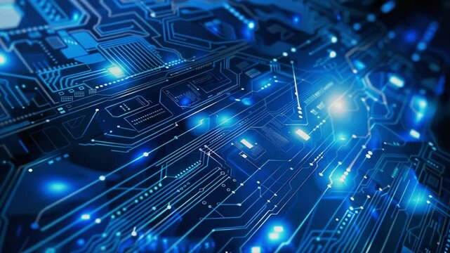 A technology abstract background, Generative AI Videos.