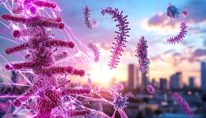 Viral DNA Cityscape
