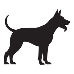 A dog vector illustration with pet and animal silhouette design