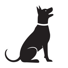 black dog silhouette