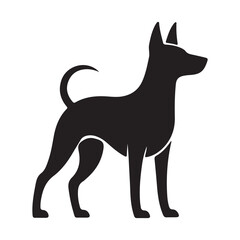 A dog vector illustration with pet and animal silhouette design