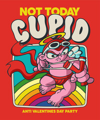 Anti Valentines Day Party Cartoon Design