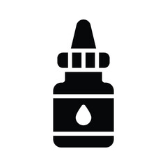 Get this trendy glyph style icon of eye drops bottle
