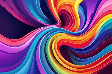 Obraz premium Vibrant Colorful Background Design Vector Featuring Dynamic Curves and Modern Artistry for Branding and Advertising