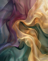 Elegant metallic gradients and fluid textures create a dynamic abstract painting
