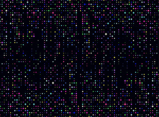 暗闇に煌めくカラフルな星の背景