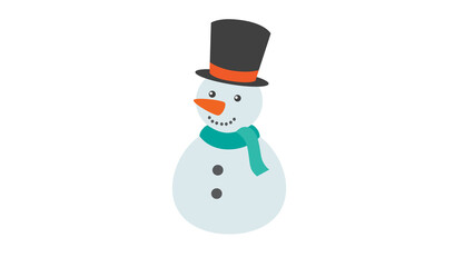 Cheerful snowman winter holiday festive friend joy happiness snow fun celebration adorable wintertime cute character seasonal graphic design element