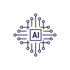 Ai chip icon