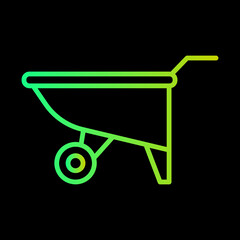 Wheelbarrow icon design