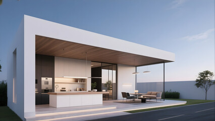 modern office building with open door