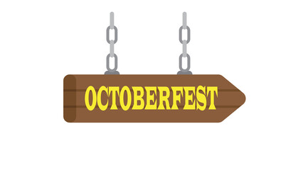 Oktoberfest celebration sign rustic charm perfect for fall festival design