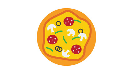 Delicious pepperoni pizza mushrooms olives cheesy goodness irresistible treat