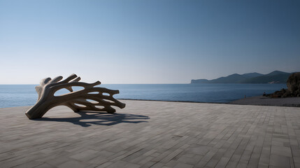 Oceanic Art Sculpture Sea Inspired Creation Artistic Expression Marine Theme Handmade Craft Coastal Decor Unique Design Ocean Depths Sculptural Artwork Sea Life
