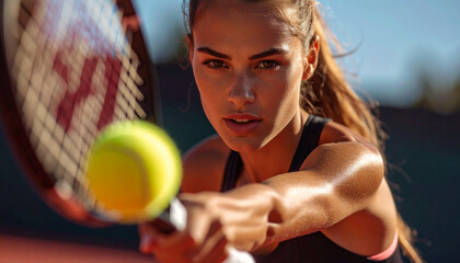 Frau beim Tennis
