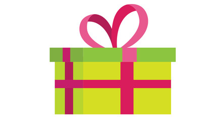 Festive gift box bright colors happy occasion surprise present design element