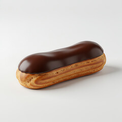A Richly Glazed Chocolate clair Perfectly Displayed