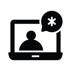 Download out premium glyph icon of online consultation technology