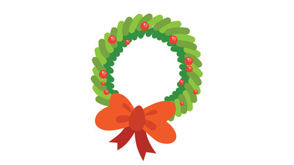 Festive Christmas wreath vibrant colors perfect for holiday designs merry season joy