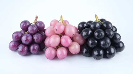 Fototapeta premium A bunch of karanda fruits in different shades of ripeness, from pale pink to deep purple