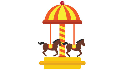 Classic carousel horses joyful ride childhood memories pure fun