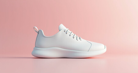 baby shoes on pink background