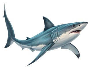 shark isolated on white background