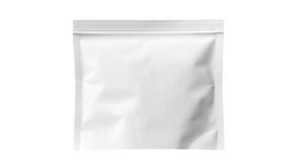 White Resealable Stand Up Pouch Mockup for Product Packaging Design