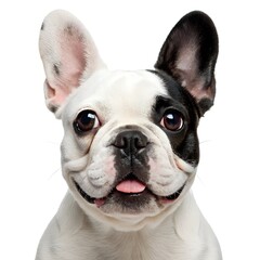 Fototapeta premium Close Up of a French Bulldog Lying Isolated