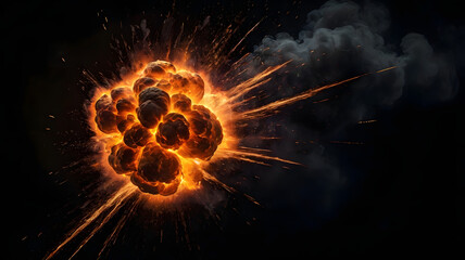 Fototapeta premium fiery explosion with alpha channel