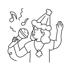 Music vector outline illustrations. EPS 10 file