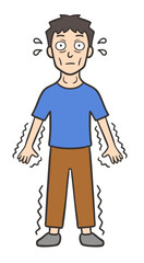 バセドウ病の症状が出ている男性