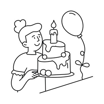 recommend clip art: Cake vector outline illustrations. EPS 10 file
