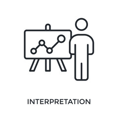 Interpretation Icon Outline Style. Vector Illustration For Graphic Design