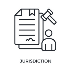 Jurisdiction Icon Outline Style. Vector Illustration For Graphic Design