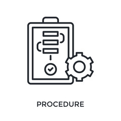 Procedure Icon Outline Style. Vector Illustration For Graphic Design
