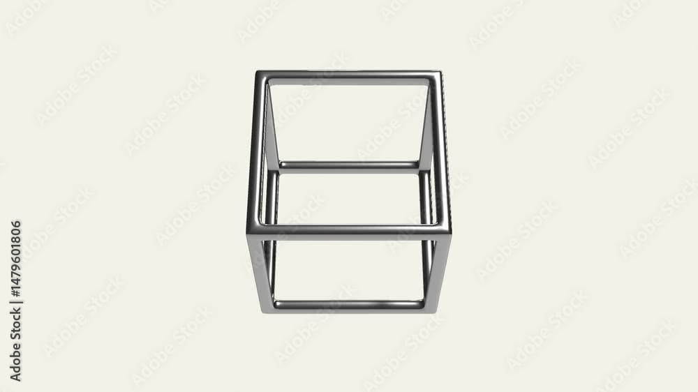 Wall mural Animation of two three dimensional rectangle models with various rotations.