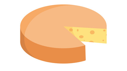 Delicious cheese wheel illustration perfect for food blogs recipes and menus appetizing dairy product design